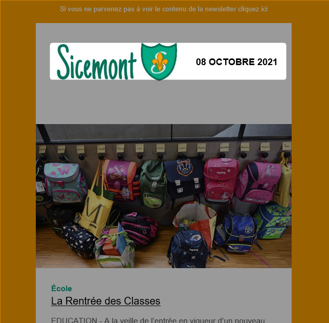 Date personnalisée dans la newsletter