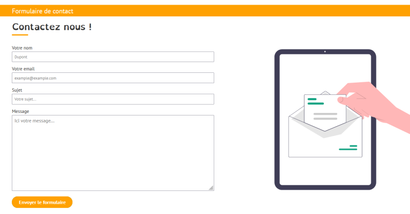 Formulaire de contact